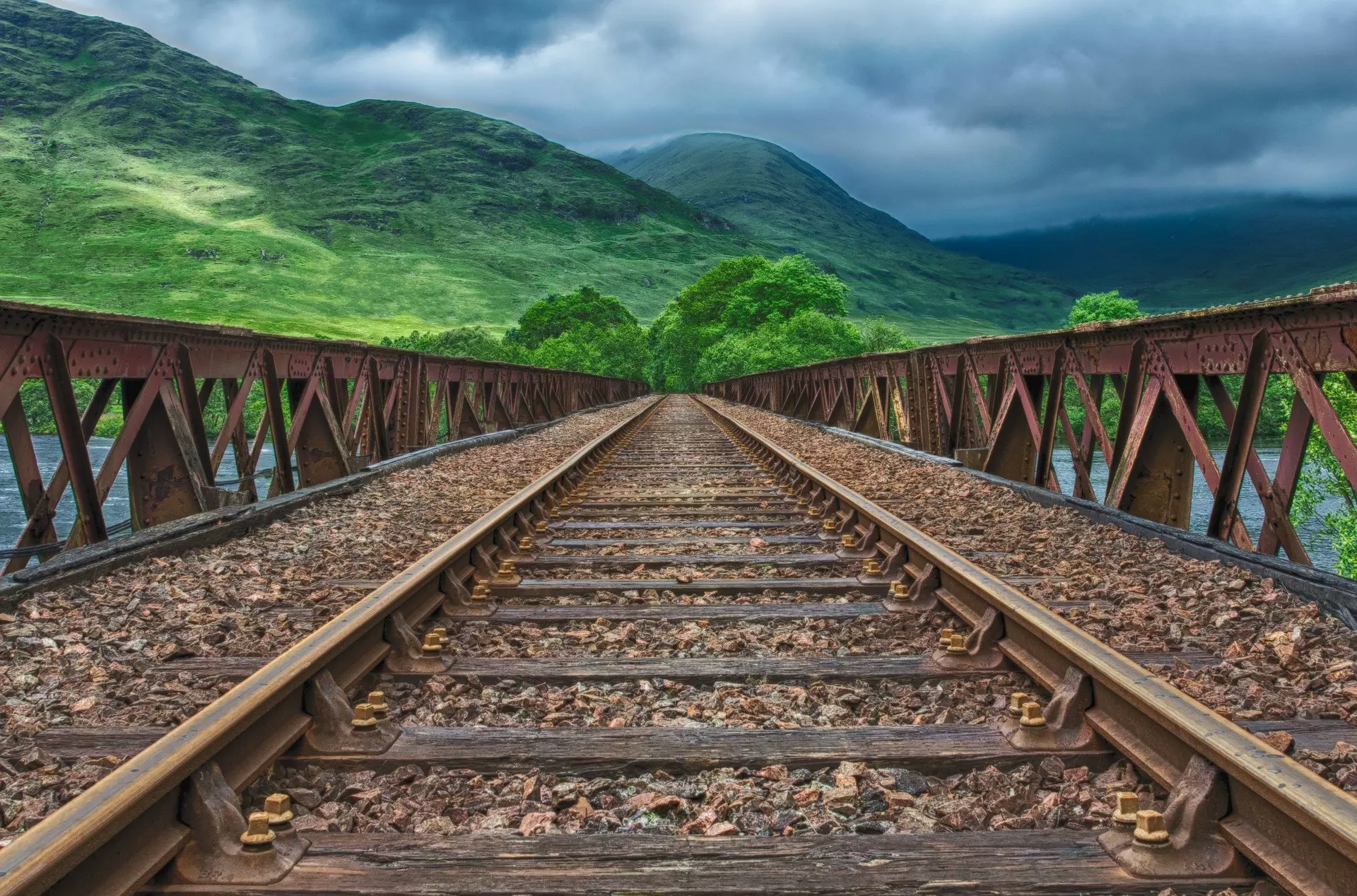  A railroad track
