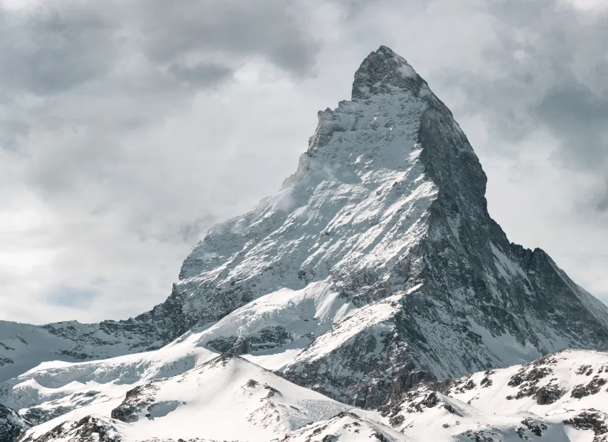 A gloomy view of the Matterhorn
