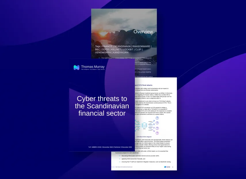 Cyber threats to the Scandinavian financial sector