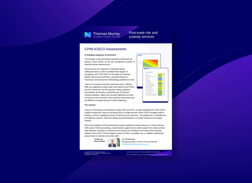 CPMI-IOSCO Assessments