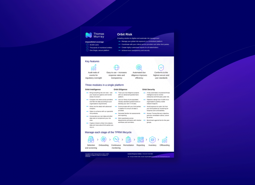 Cyber Advisory and Orbit Risk