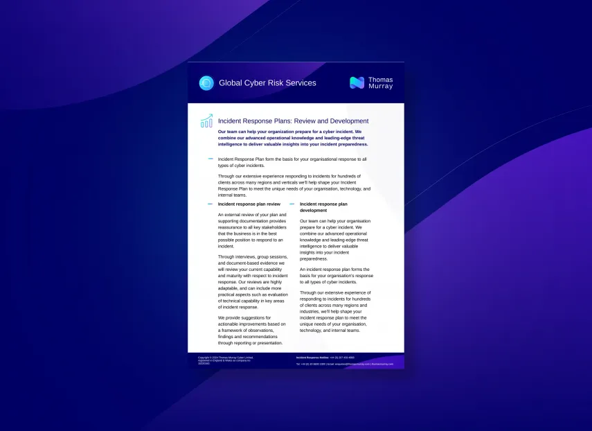 Incident Response Plan Review and Development 