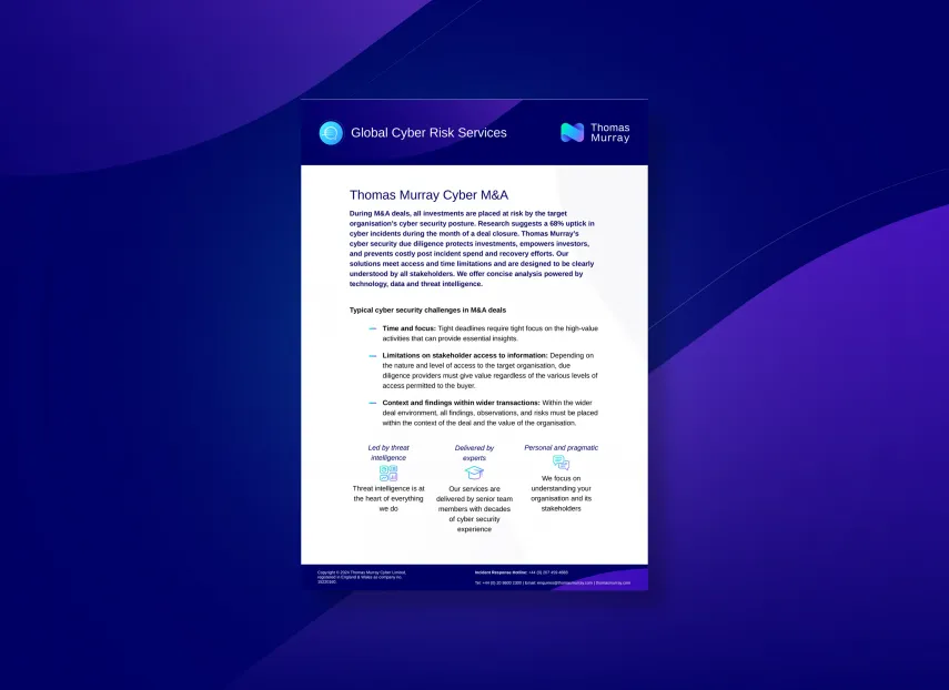 Thomas Murray Cyber M&A 