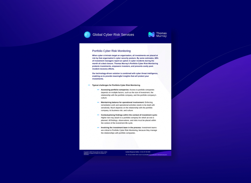 Portfolio Cyber Risk Monitoring