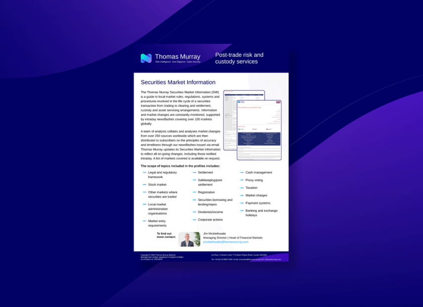 Securities Market Information