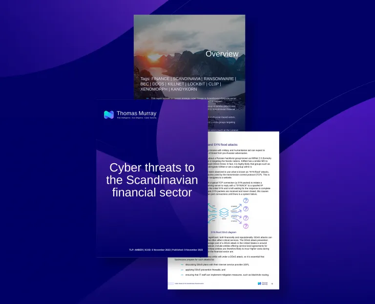 Cyber threats to the Scandinavian financial sector